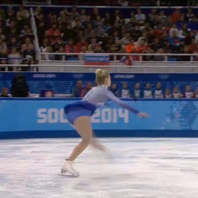 Gracie Gold landing her opening triple lutz/triple toe combination