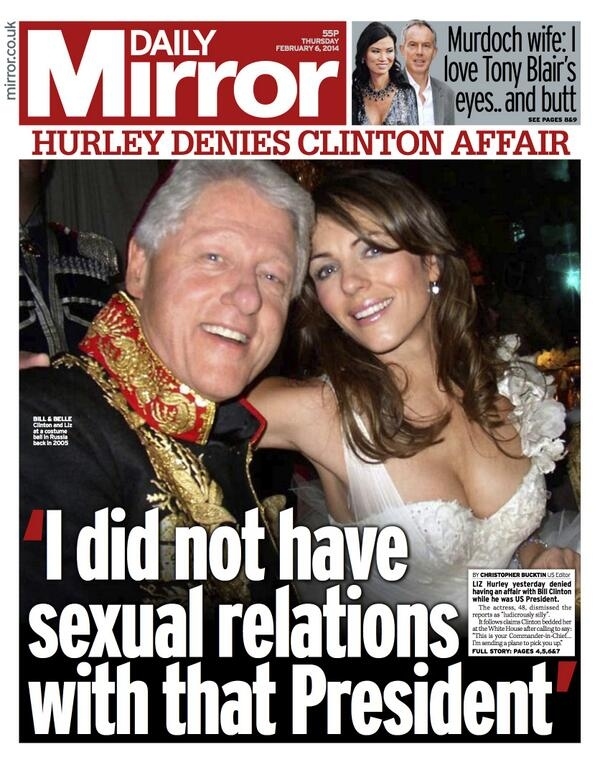 British Papers Tomorrow Are Going To Be All About A Clinton Sex Scandal 