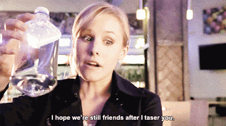 She gets by with a little help from her friends ... and her taser.