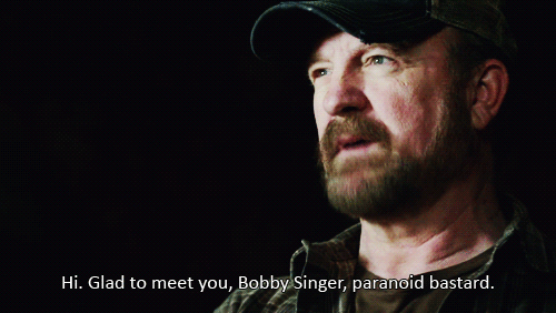 Bobby SingerSupernatural’s similarly deceased (but not really dead!) father figure Bobby Singer is there for the Winchester brothers in through thick and thin—in the midst of an apocalypse or an existential crisis. He’s always willing to offer quality advice and a glass of cheap whiskey, but they just better not give him any crap, the idjits!
