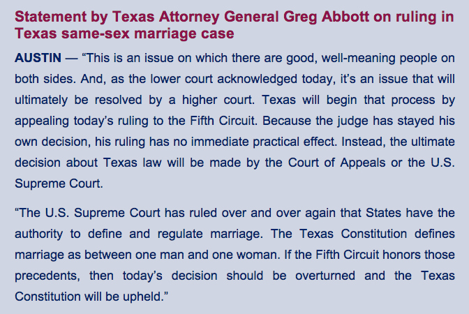 Federal Judge Strikes Down Texas Ban On Same Sex Marriage 3738