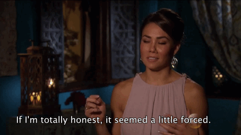 He totally gave the first impression rose to classy Sharleen the opera singer and we were like yay he has depth! And also, why was Sharleen not SOEXCITED to get her rose?!