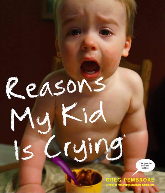 A baby cries after opening a book (funny) on Make a GIF