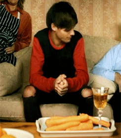 "I don't want the carrots, no, no," says grown up Louis.