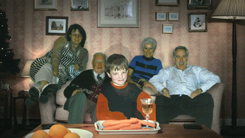 And the plate was left there until present day. Ugh Louis's family, maybe he doesn't like giant whole carrots! Also, is that a goblet of apple juice??