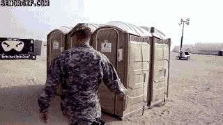 "I can't believe I'm shitting directly onto a pile of other peoples' shit."