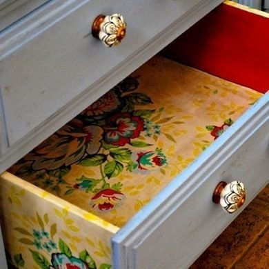 Add pretty graphic drawer liners