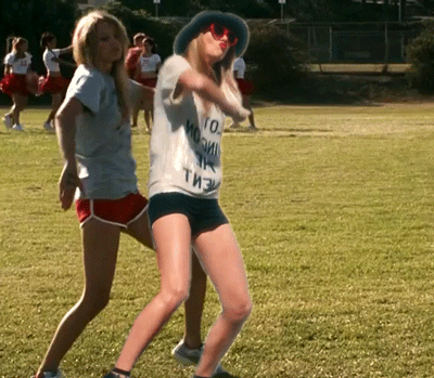 Oh no she didn't! Taylor busts out her biggest twerky move with her favorite dance partner--herself!