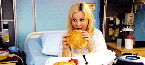There's no wrong way to enjoy a waffle. You can add syrup, powdered sugar, strawberries, blueberries, whipped cream and even ice cream as your toppings. Add a side of chicken if you want. Watching the syrup slowly fill every flavor pocket is very satisfying to watch and even better to eat. Whether you want to hack at it with a fork and knife or just bare hand it, waffles will still taste great.