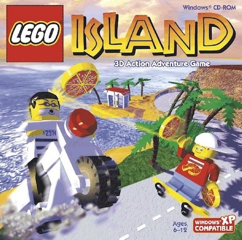 Zoombinis may be famous for its big pizza scene, but the plot of Lego Island revolves ENTIRELY around pizza. You play as Pepper Roni - a great skateboarder, super cool kid, and the island's delivery boy. And The Pizzeria is literally the only place to eat on the island. So that's a big job. When he delivers to the jail cell of The Brickster, the criminal breaks out (using the HEAT FROM THE PIZZA. What?) and it's up to Pepper to catch him. By the end, you're chasing The Brickster on his motorcycle, firing pizzas from a helicopter. And once Pepper catches him, what does he do?