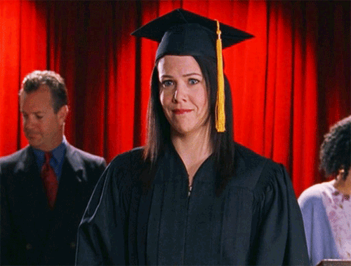 Lorelai's graduation from business school may have been dampened by the fact that Rory wasn't there, but it was still a hugely touching moment shared between Lorelai and her parents. And Raul the cameraman.