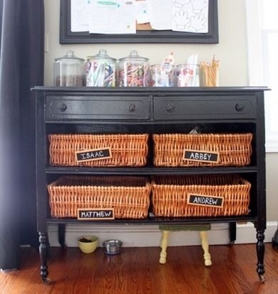 Replace the drawers with baskets