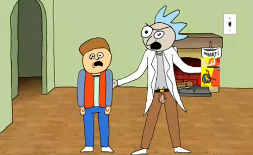 Borne out of a failed Channel 101 pilot, Rick and Morty began its road to irreverence as trollbait by another name: Doc and Mharti.“At the time (October 2006), I had nothing to lose and my original intention was to call this 'Back to The Future: The New Official Universal Studios Cartoon Featuring the New Doc Brown and Marty McFly' and then I'd just sit back and wait for a letter from their lawyers to arrive. That's actually why it's so filthy,” wrote creator Justin Roiland on his Vimeo page.“Then, as I began editing the radio play and boarding it, the two characters ended up becoming something different than just a bad impression of Doc and Marty from BTTF. They slowly became two of my favorite characters that I've ever voiced.”