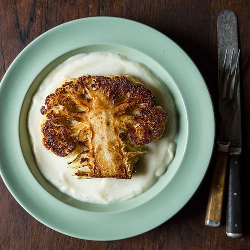 Dan Barber&#x27;s Cauliflower Steaks with Cauliflower Purée