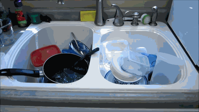 It's a whole lot easier to clean a handful of pots, pans and plates every night than it is to clean every single dish you own once every week or so.