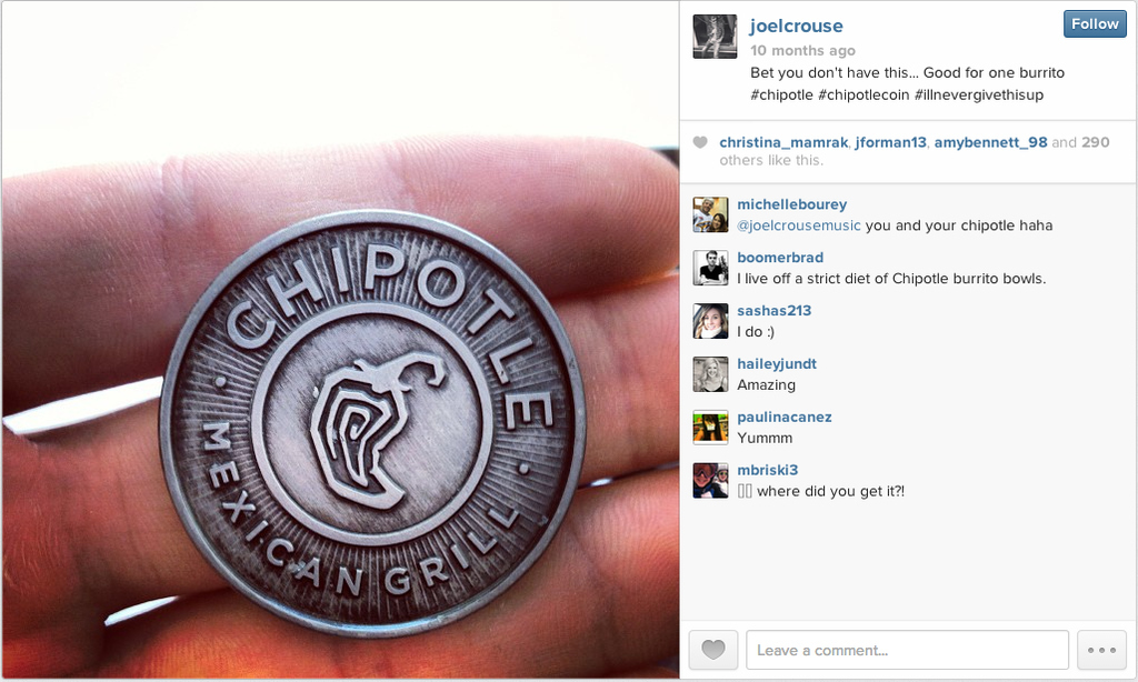 Chipotle loves him back, too.