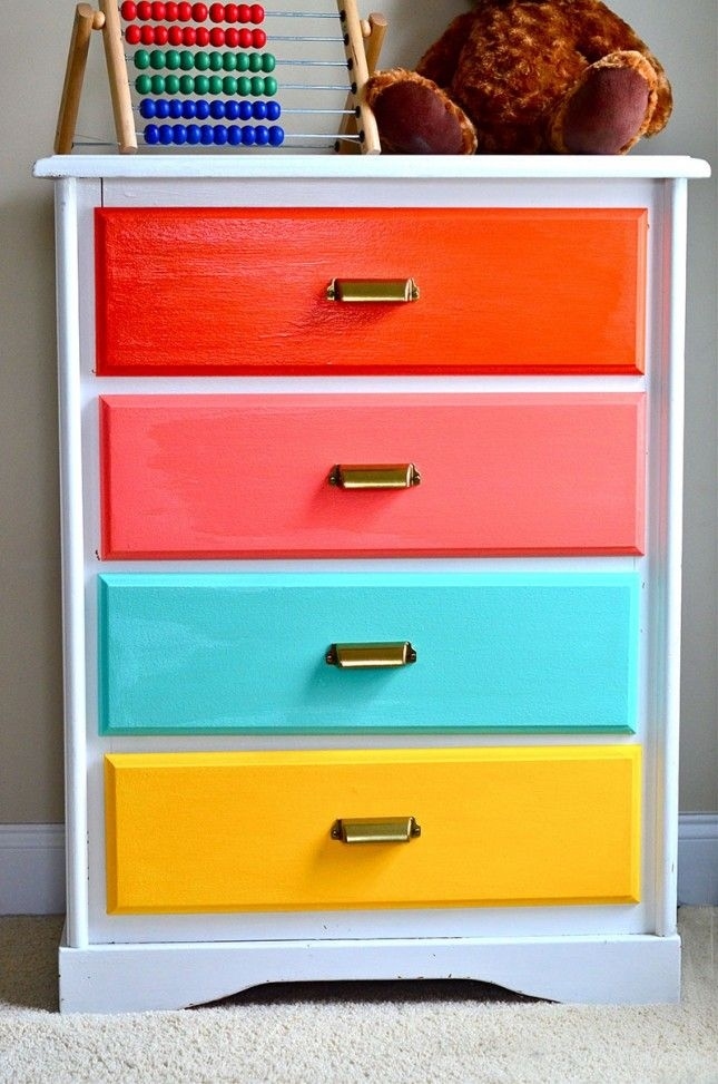 Clever Ways To Transform A Boring Dresser, Colorful Dresser Ideas