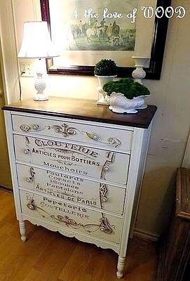 furniture dresser french typography diy fabulous shabby wood stencil ways graphics painted paint chic transfers boring transform dressers transfer makeover