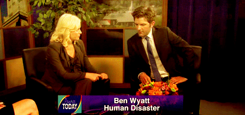 He's awkward and nerdy and a human disaster.