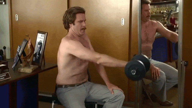 ¿Por qué lo preguntas? ¿Es por mi pene increíblemente grande?Ron Burgundy - Propietario del bigote