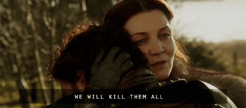It’s family first with Catlyn, she’s strong, clever, loving and proud. She would do anything for her children, and frequently does. But she can’t love Jon Snow. How could you not, Catlyn? Look at his hair!