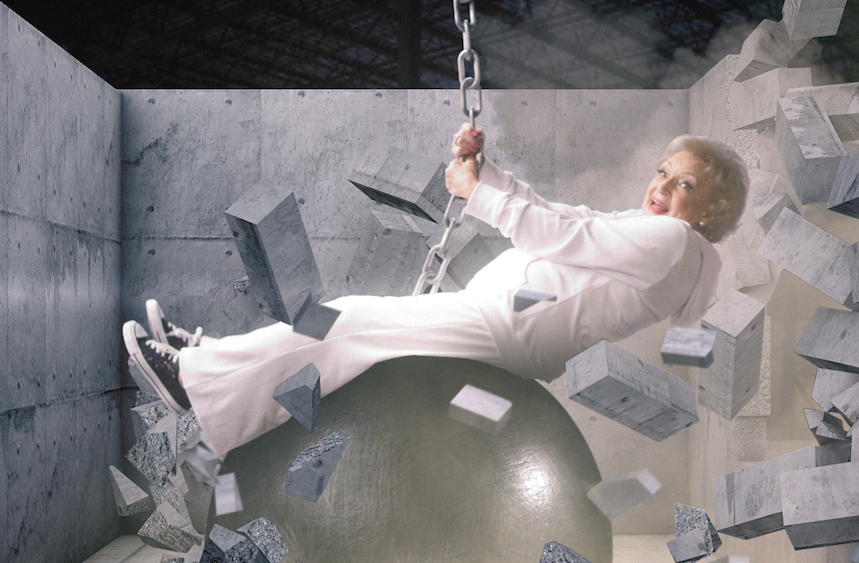 betty white wrecking ball gif