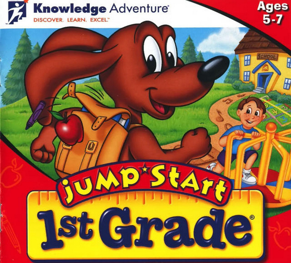 Jump*Start games sometimes got a bad rap because they were so clearly labeled as "educational software." And yes, the games did focus on math and reading skills. But that doesn't mean they weren't awesome. Just look at that dog's cute face. And that apple magically floating on his backpack! Seriously though, how is that happening.