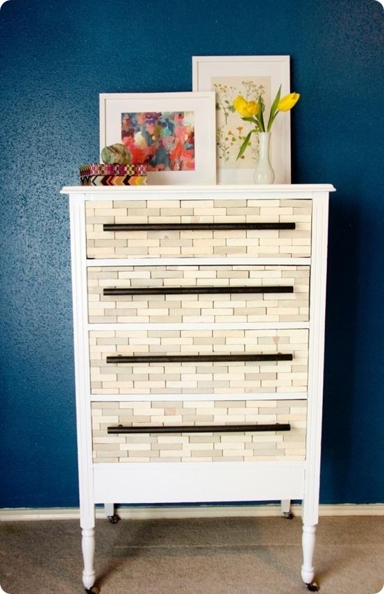 Cover the drawers with tile