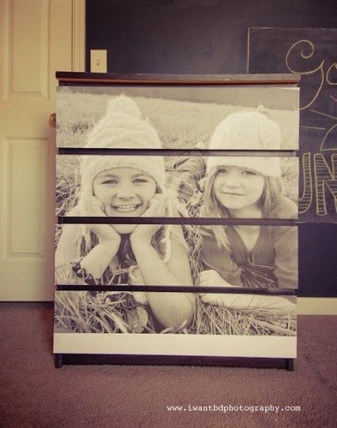 Personalize with a blown-up family photo