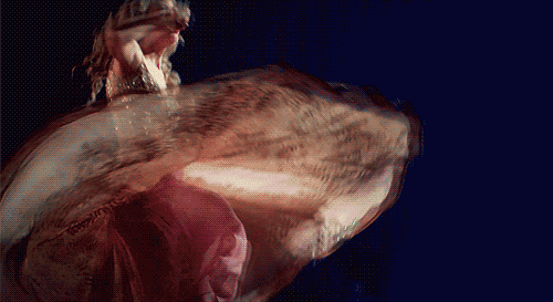 Taylor comes in hot with a fairytale princess twirl.