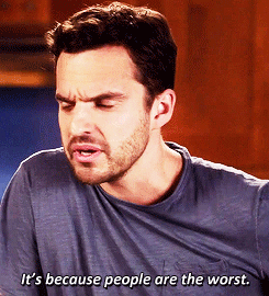 Neuroticism is the tendency to be in a negative state for long periods of time. Neuroticism is related to feelings as anxiety, anger, envy, guilt, and depressed mood, which Nick Miller has probably shown in every single episode. Between the crying video he made after breaking up with Caroline, being overly anxious about Jess’s graphic creative writing student and about his body after Jess laughed at him naked, being so depressed he went through a “tomato” phase, his anger at pull only doors and pretty much everything.