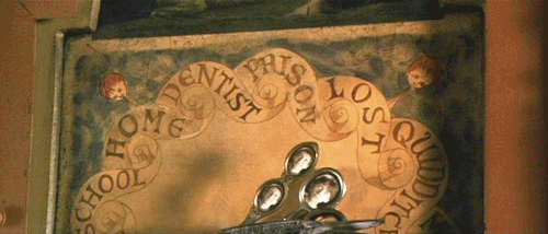 The prop masters purchased a vintage grandfather clock before taking it apart.