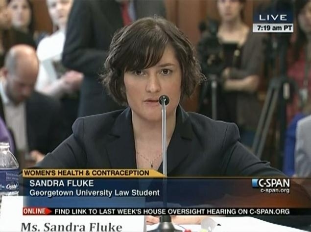 Sandra Fluke was later permitted to give her testimony in a hearing sponsored by Reps. Nancy Pelosi and Carolyn Maloney.