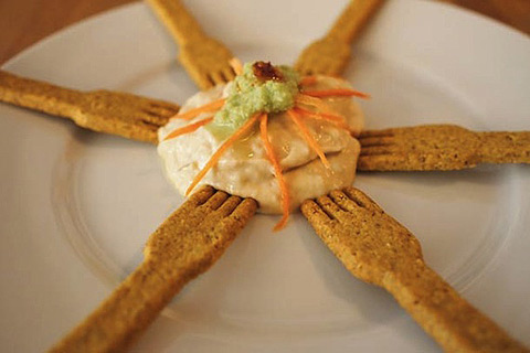 In a french boulangerie these forks made of sourdough are available.