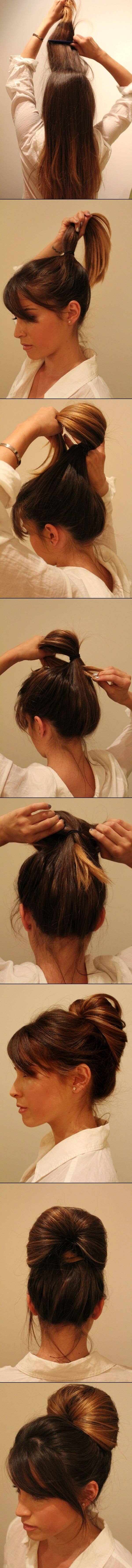 The best part is that it doesn't require any bobby pins. Go here for full directions.