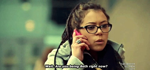 Sarah as Beth, Alison as Sarah, Sarah as Katja - it's all perfection.