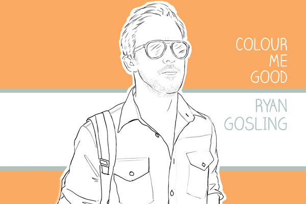 The grown-up version of a colouring book featuring hot images of Ryan Gosling!