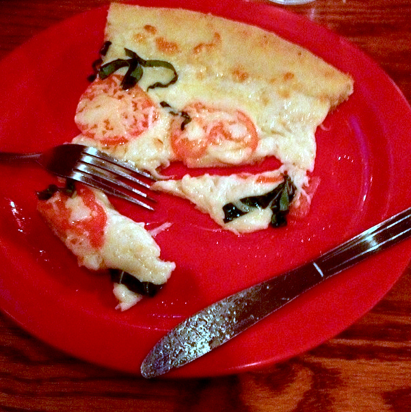 The slice that gets eaten with a fork and knife!