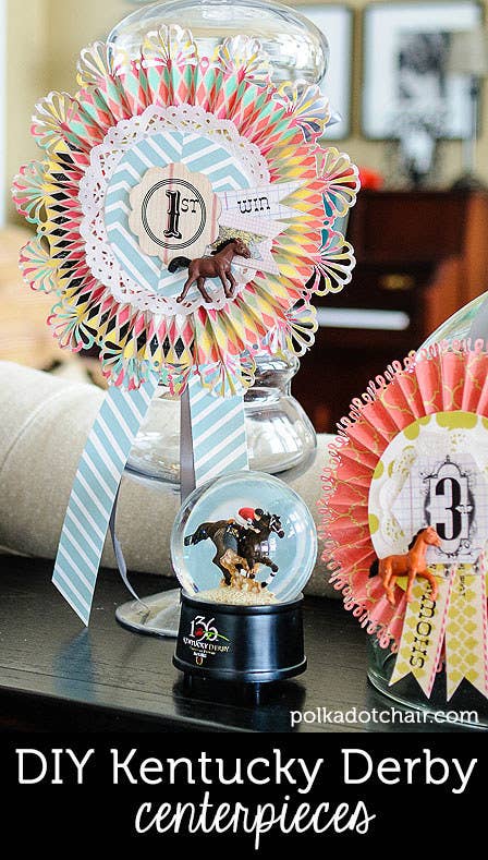 96PCS Run For The Roses Party Supplies Horse Racing Tableware