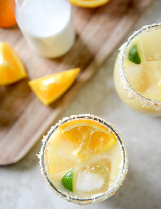 Coconut Creamsicle Margaritas