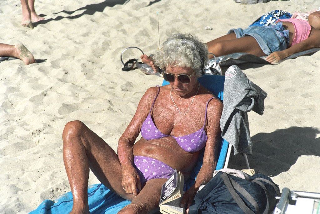 Old Ladies At Beach
