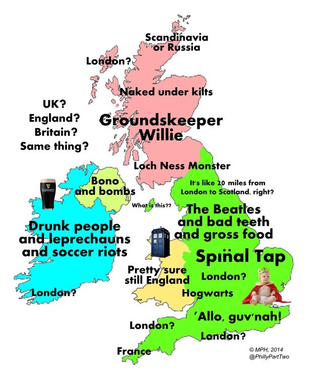 The Definitive Stereotype Map Of England, According To Americans