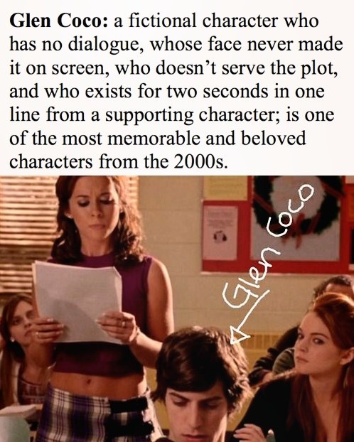 Glen Coco played by Tina Fey's good friend, David Reale proved that there are "no small parts only small actors."