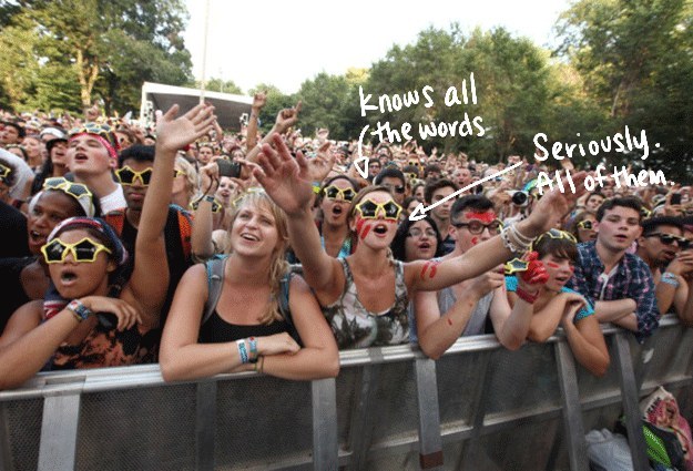 They're there for the music, and nothing else. Please don't talk during the set. Please do not talk during the set.