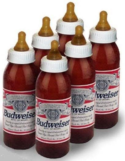 Fill baby bottles with your drink of choice. Make it a bit more fun for non-pregnant guests by adding some booze, then have guests race to chug them down.