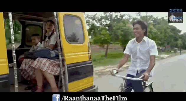 The above GIF is from a popular 2013 movie called Ranjhaana in which the hero, depicted as a harmless stalker with masochistic tendencies, persistently stalks his love interest who encourages his disturbing behavior for years, save a slap or two. Pal said that portrayals of eve-teasing impact women as much as they impact men. "That insistence that you must be demure, that a man stalking you is a good thing, that love will reveal itself with that first, forced kiss — women aren't immune to all this. If men fashion themselves upon heroes, then women fashion themselves upon heroines."