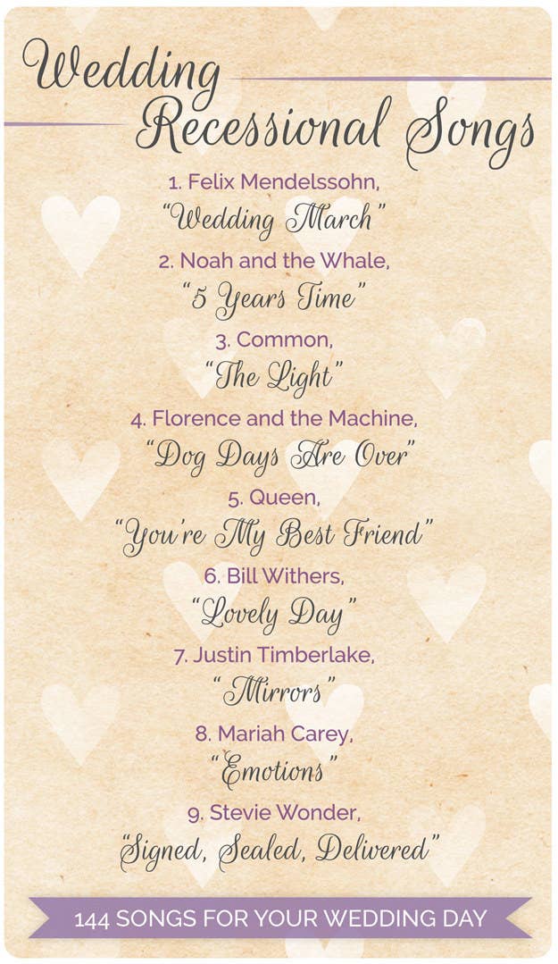 144 Swoon Worthy Songs For Every Part Of Your Wedding Day