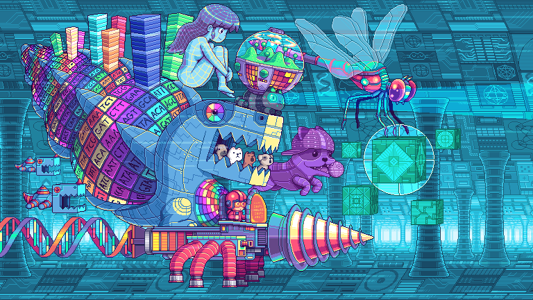Australia's reigning champ of 8-bit psycho-scapes. You may know him from the Scott Pilgrim video game or Kings of Power 4 Billion% (<-- Warning: Will melt your face + entire life).