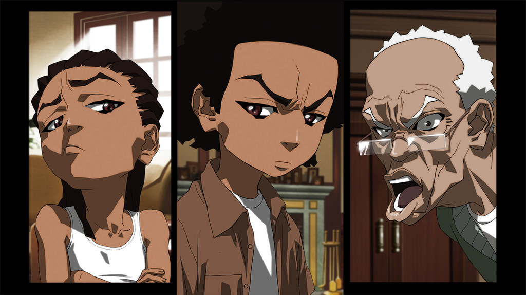 That's right — The Boondocks is back. Join Huey, Riley, and Granddad for a brand-new season of The Boondocks, premiering April 21 at 10:30/9:30c, only on Adult Swim.