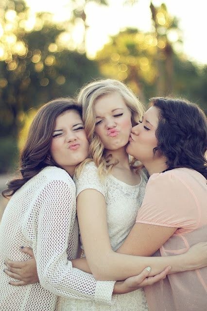 Portrait Of Three Female Teenager Friends Standing Inside At Home Posing  For The Photograph High-Res Stock Photo - Getty Images